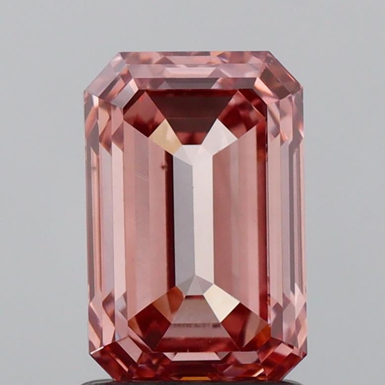 1.71 Ct. Fancy Vivid Brownish Pink Emerald Lab Grown Diamond