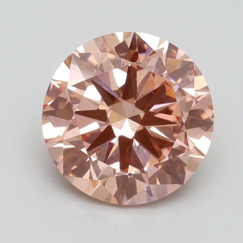 2.50 Ct. Fancy Intense Pink Round Lab Grown Diamond
