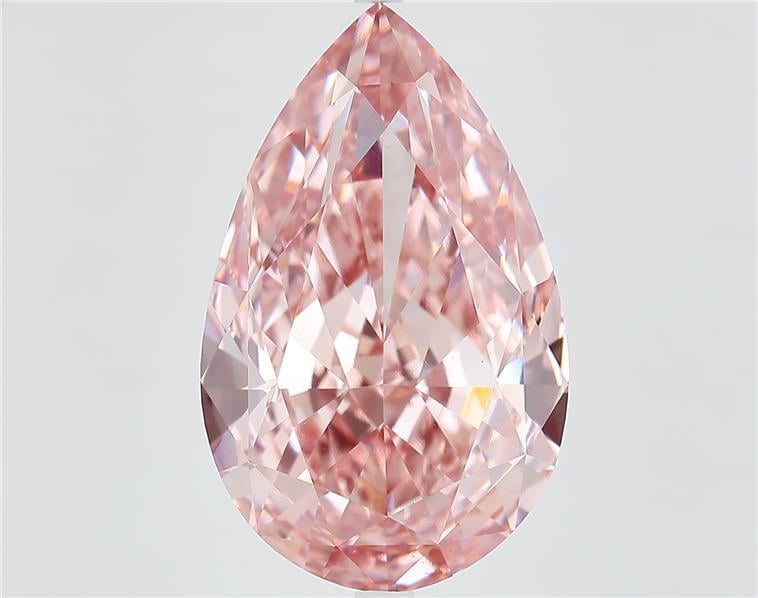 16.08 Ct. Fancy Vivid  Pink Pear Lab Grown Diamond