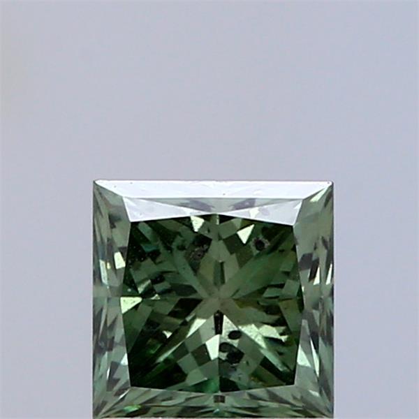 1.03 Ct. Fancy Vivid Green Princess Lab Grown Diamond