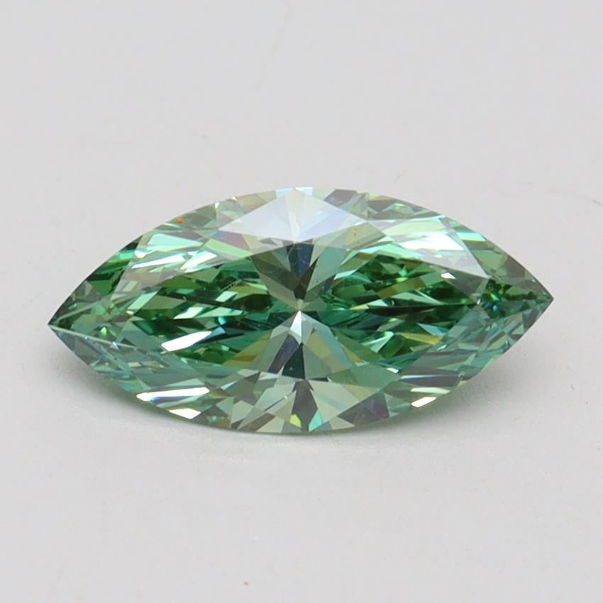 1.06 Ct. Fancy Vivid Green Marquise Lab Grown Diamond