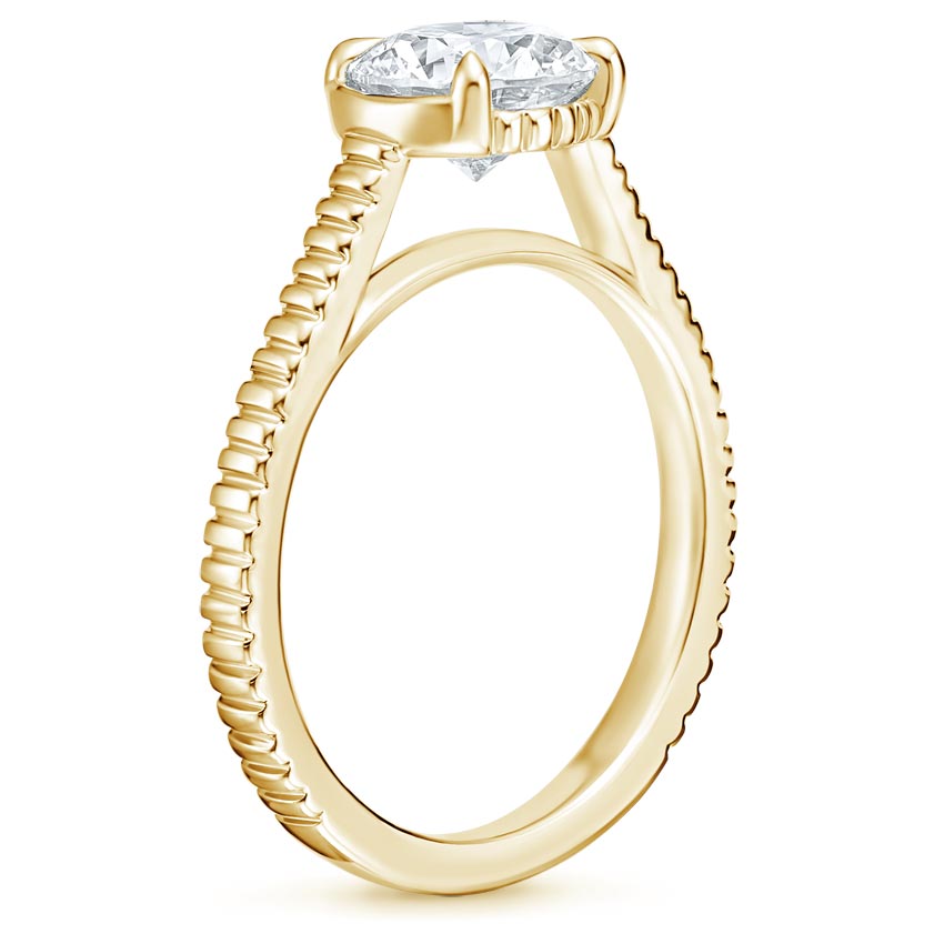 18K Yellow Gold Jade Trau Esthética Solitaire Ring, large side view