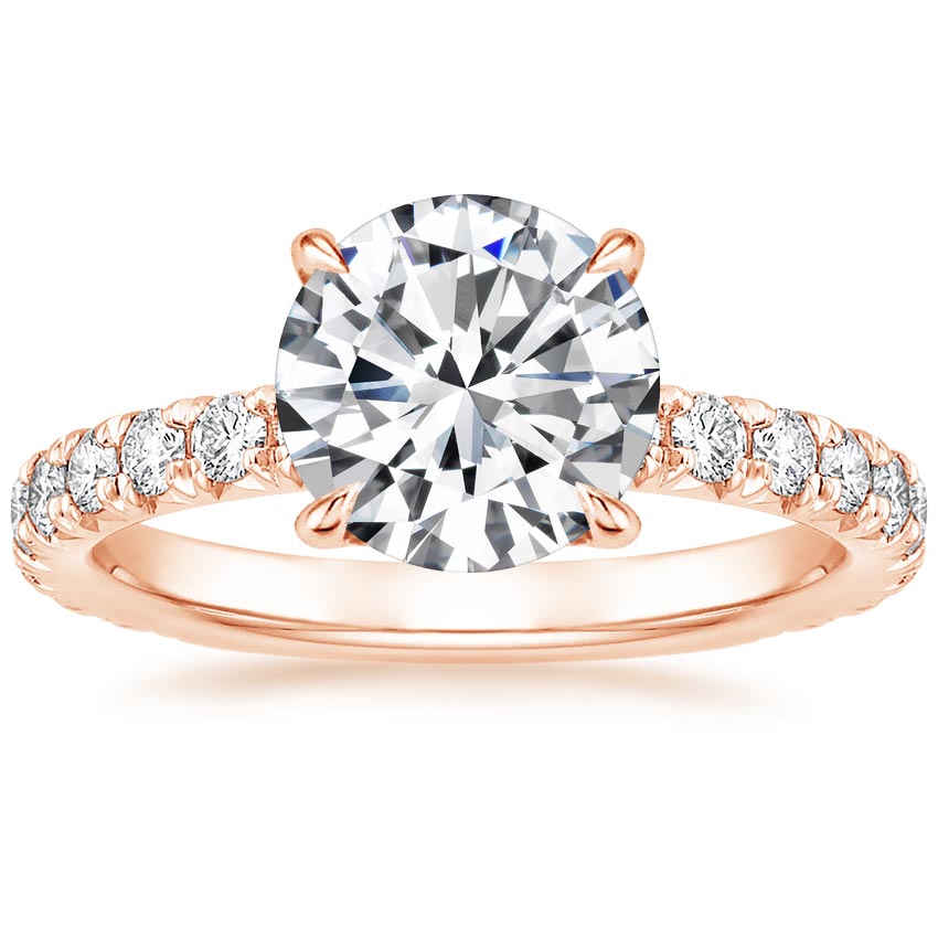 14K Rose Gold Olympia Diamond Ring, large top view