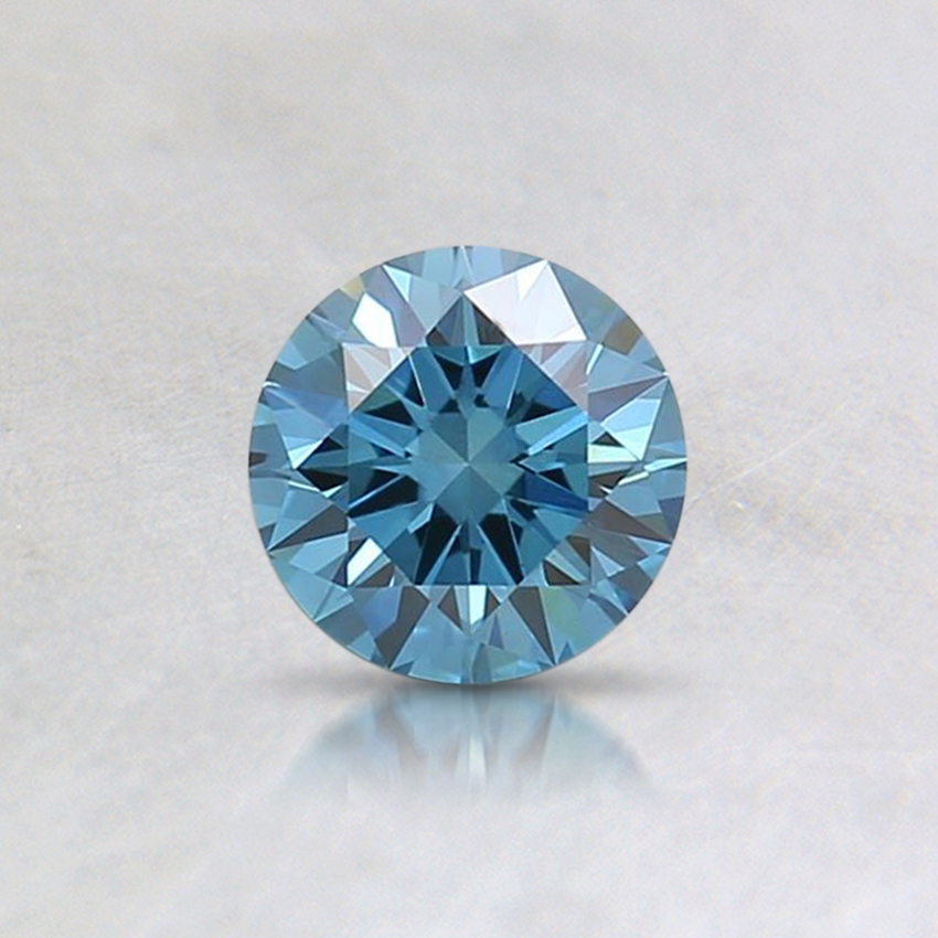 0.40 Ct. Fancy Intense Greenish Blue Round Lab Grown Diamond
