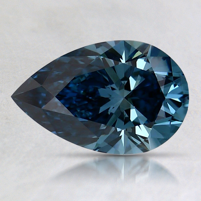 1.11 Ct. Fancy Vivid Blue Pear Lab Grown Diamond