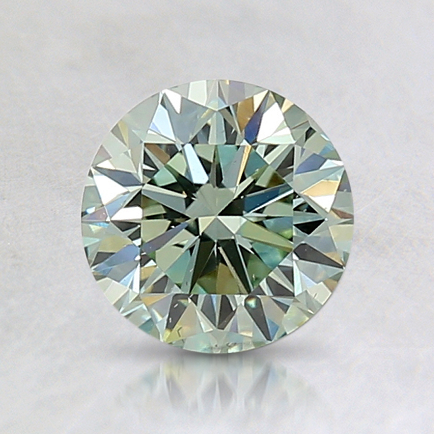 1.13 Ct. Fancy Intense Green Round Lab Created Diamond