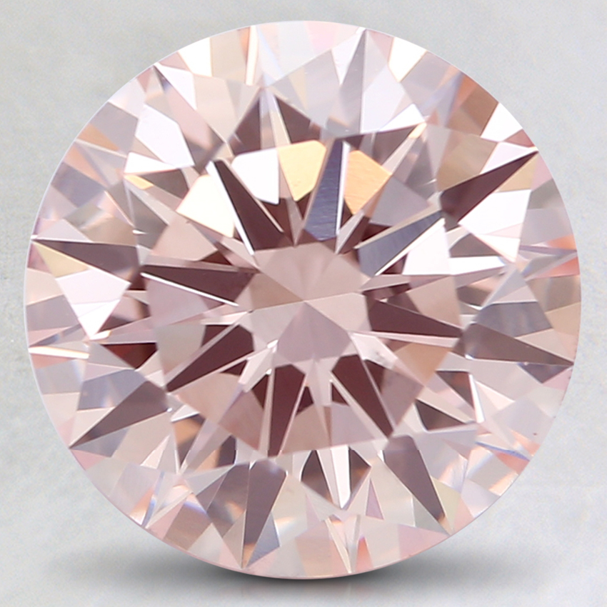 3.01 Ct. Fancy Orangy Pink Round Lab Grown Diamond