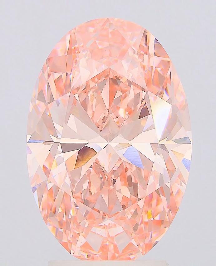 4.00 Ct. Fancy Vivid Pink Oval Lab Grown Diamond