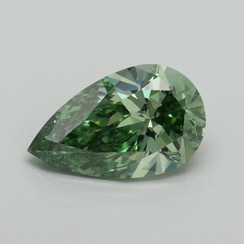 1.50 Ct. Fancy Vivid Green Pear Lab Grown Diamond