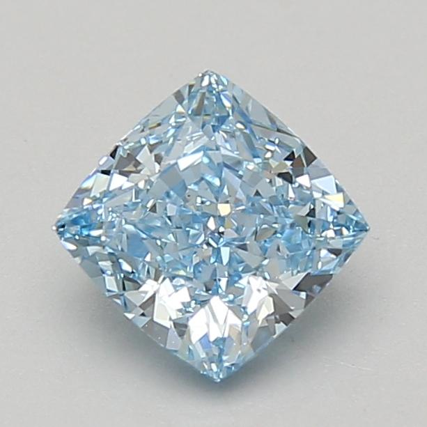 1.46 Ct. Fancy Vivid Blue Cushion Lab Grown Diamond