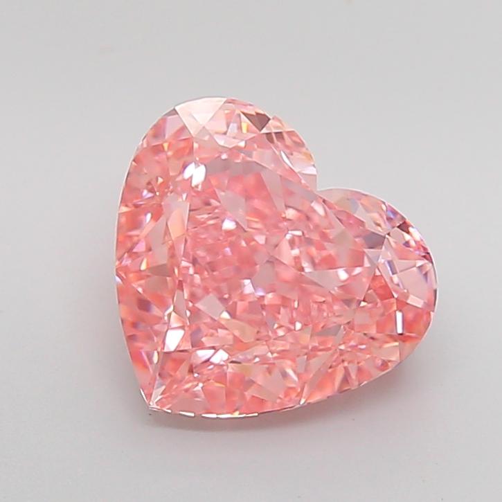 4.53 Ct. Fancy Vivid Pink Heart Lab Grown Diamond
