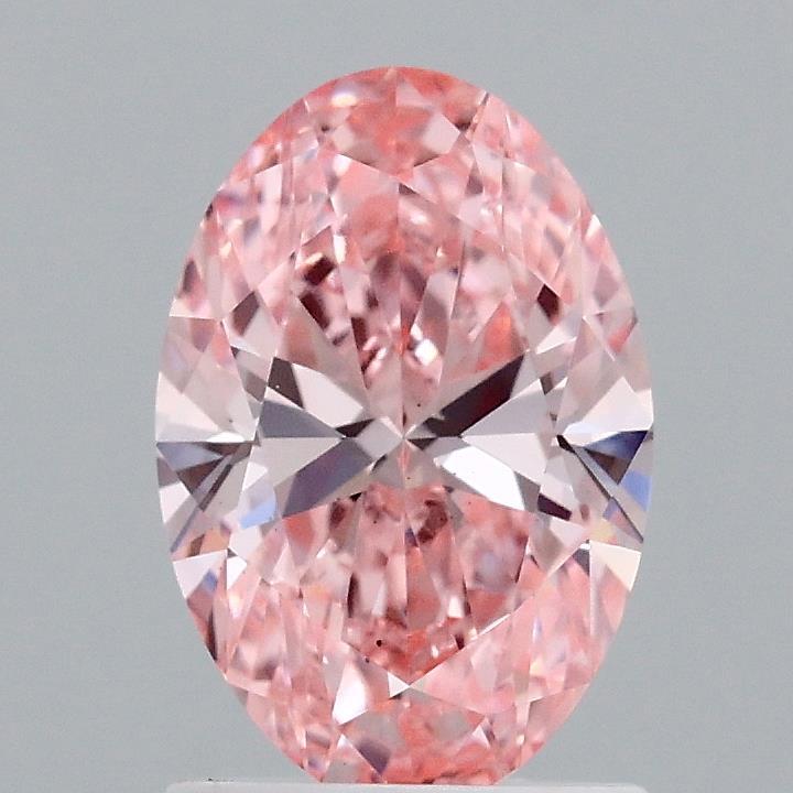 1.38 Ct. Fancy Vivid Pink Oval Lab Grown Diamond