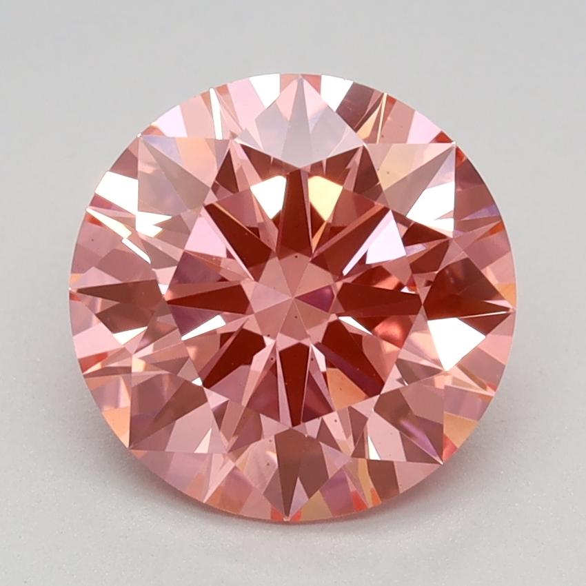 2.05 Ct. Fancy Vivid  Pink Round Lab Grown Diamond