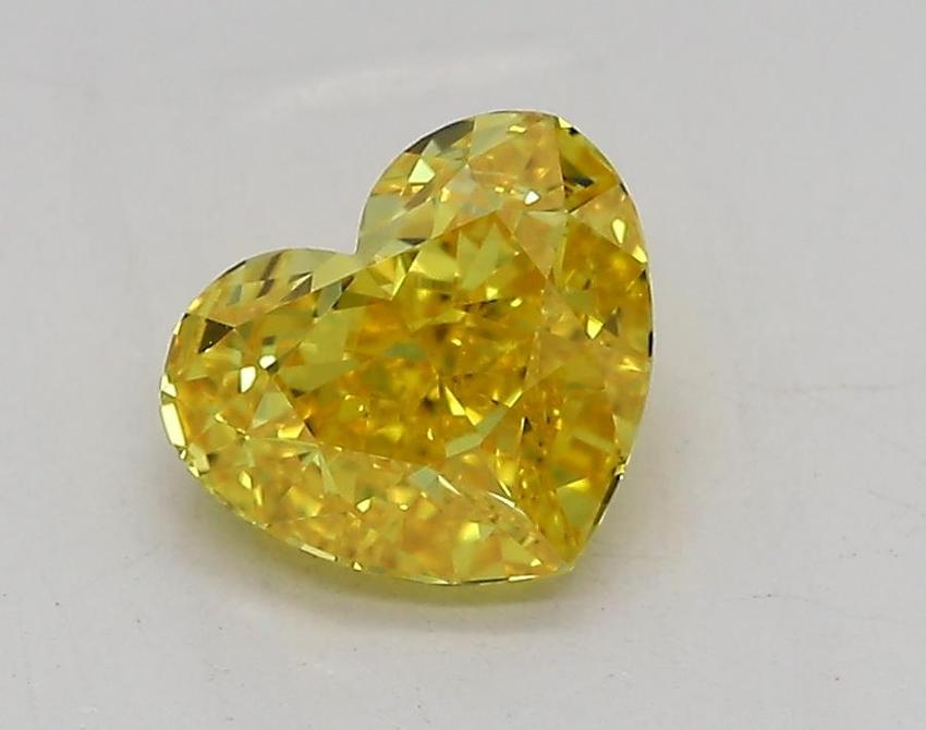1.16 Ct. Fancy Vivid  Yellow Heart Lab Grown Diamond