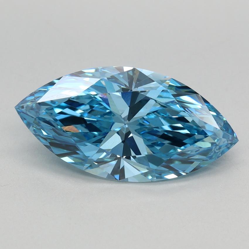 2.04 Ct. Fancy Vivid Blue Marquise Lab Grown Diamond