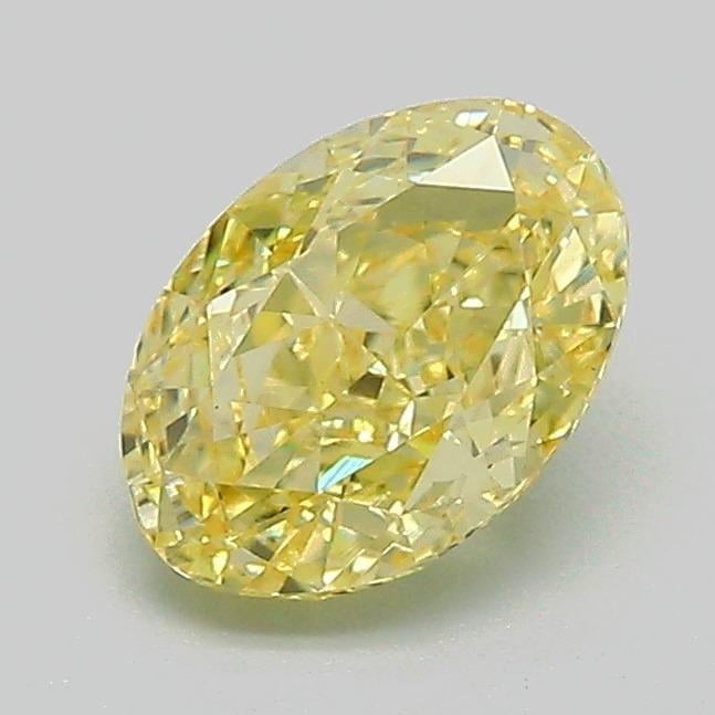1.09 Ct. Fancy Intense Yellow Oval Lab Grown Diamond