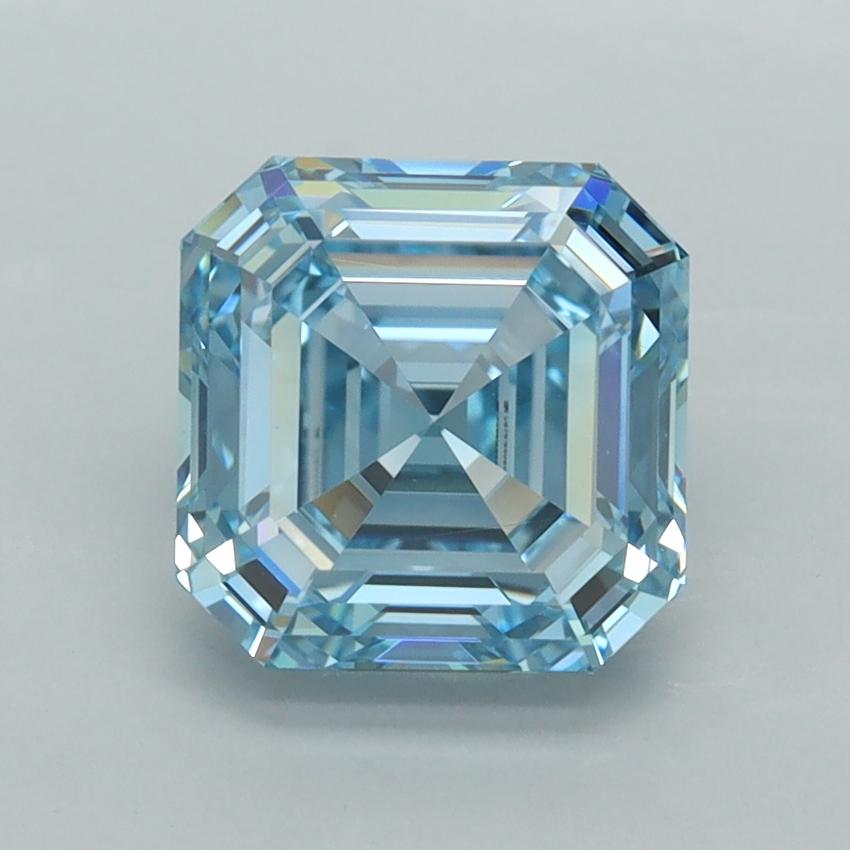 2.52 Ct. Fancy Vivid  Blue Asscher Lab Grown Diamond
