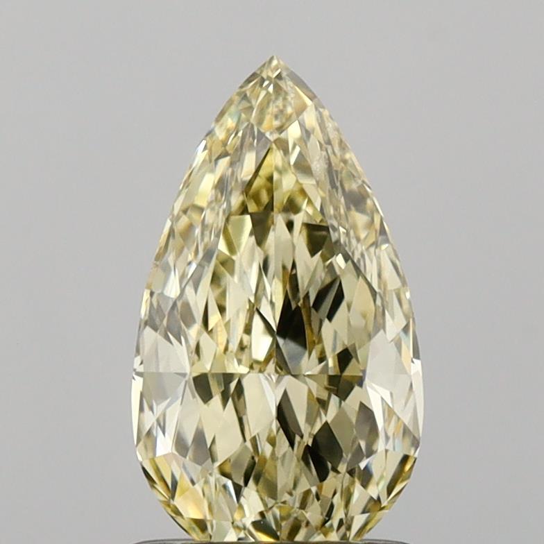 1.04 Ct. Light Greyish Yellow Pear Lab Grown Diamond