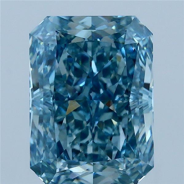 4.15 Ct. Fancy Vivid Blue Radiant Lab Grown Diamond
