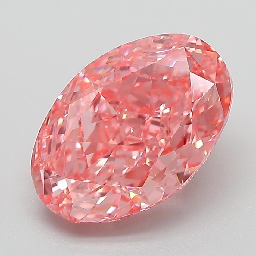 3.13 Ct. Fancy Vivid Pink Oval Lab Grown Diamond