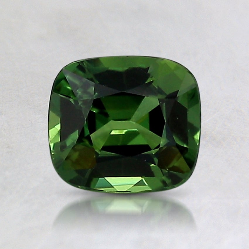 6.3x5.6mm Green Cushion Sapphire