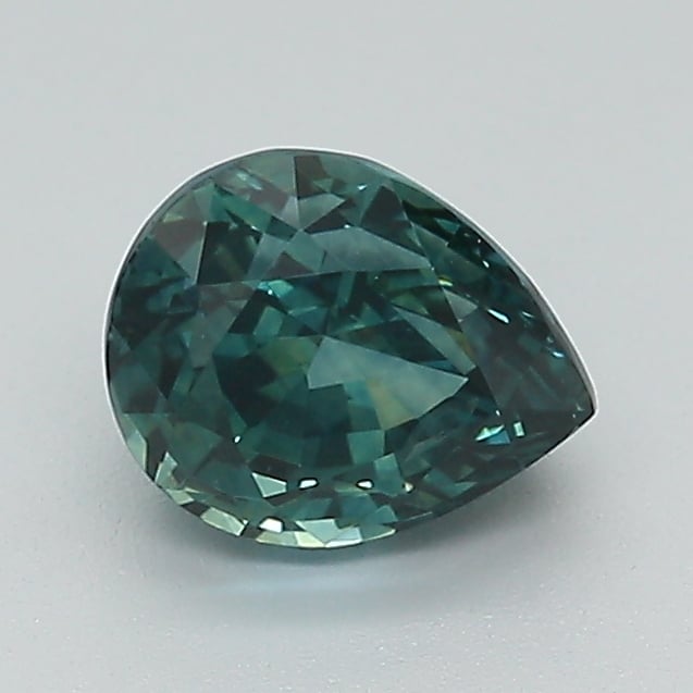 6.8x5.6mm Teal Pear Montana Sapphire
