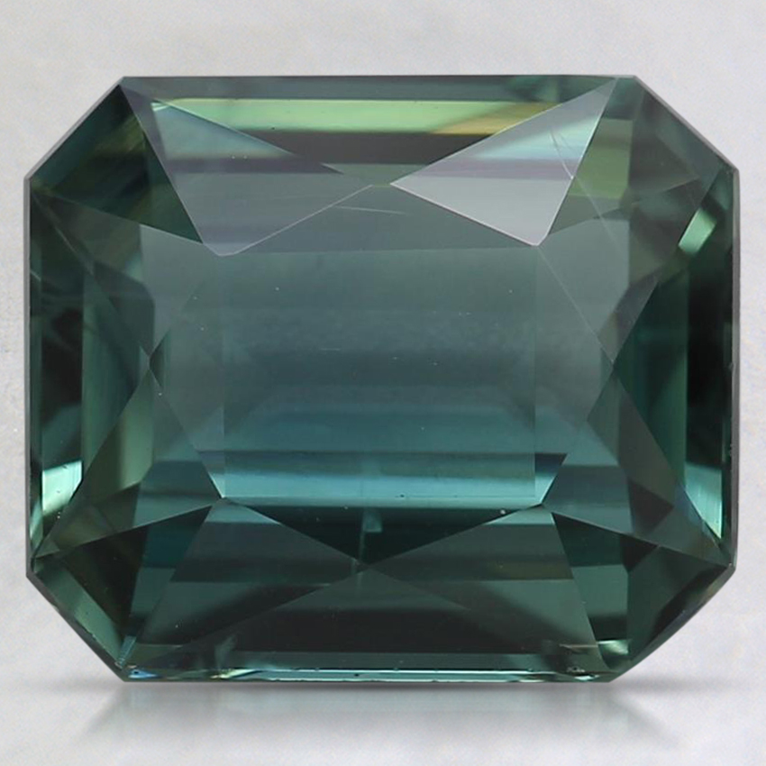 9.4x8.1mm Unheated Teal Modified Emerald Sapphire