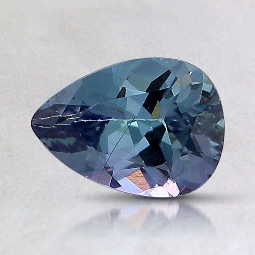 7.7x5.6mm Unheated Parti-Color Pear Tanzanite