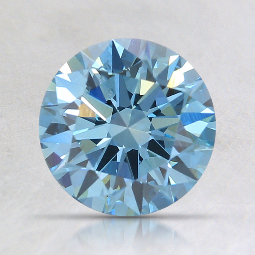 1.28 Ct. Fancy Intense Blue Round Lab Created Diamond