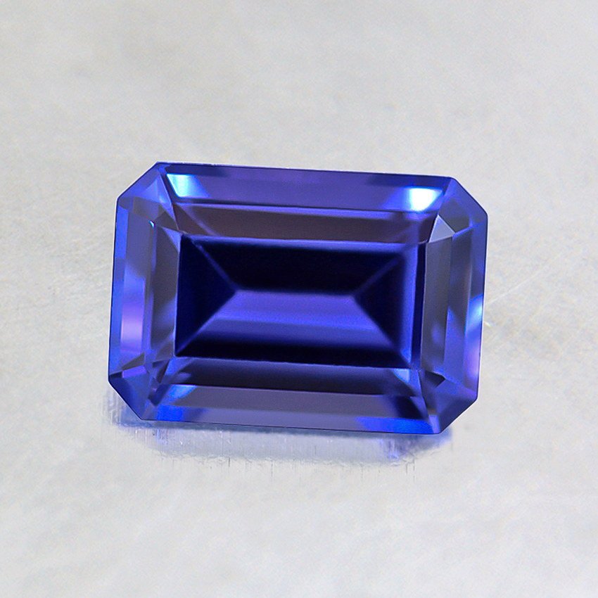 6.5x4.5mm Blue Emerald Cut Sapphire