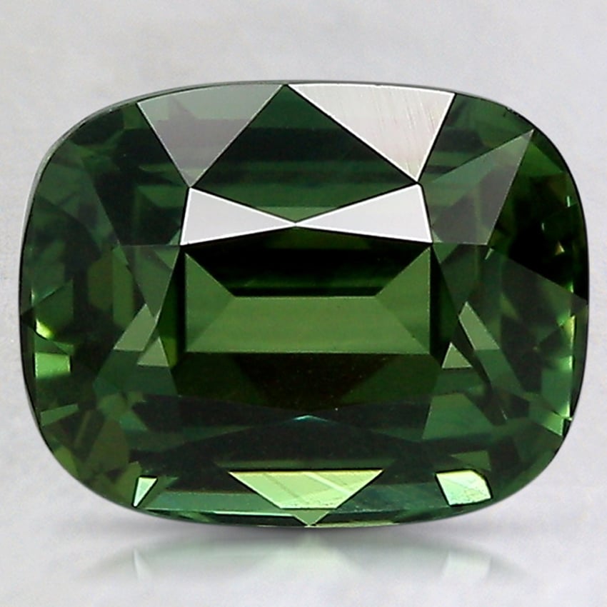9.5x7.5mm Green Cushion Sapphire