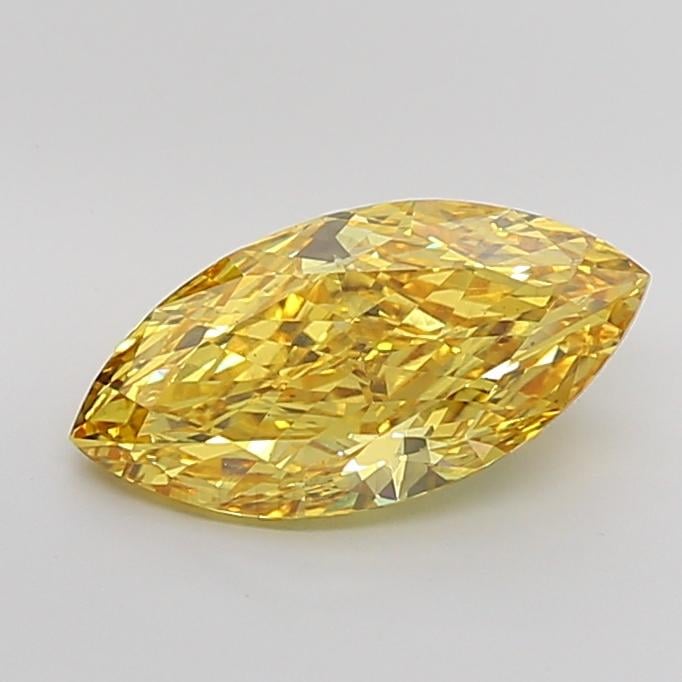 5.03 Ct. Fancy Vivid Yellow Marquise Lab Grown Diamond