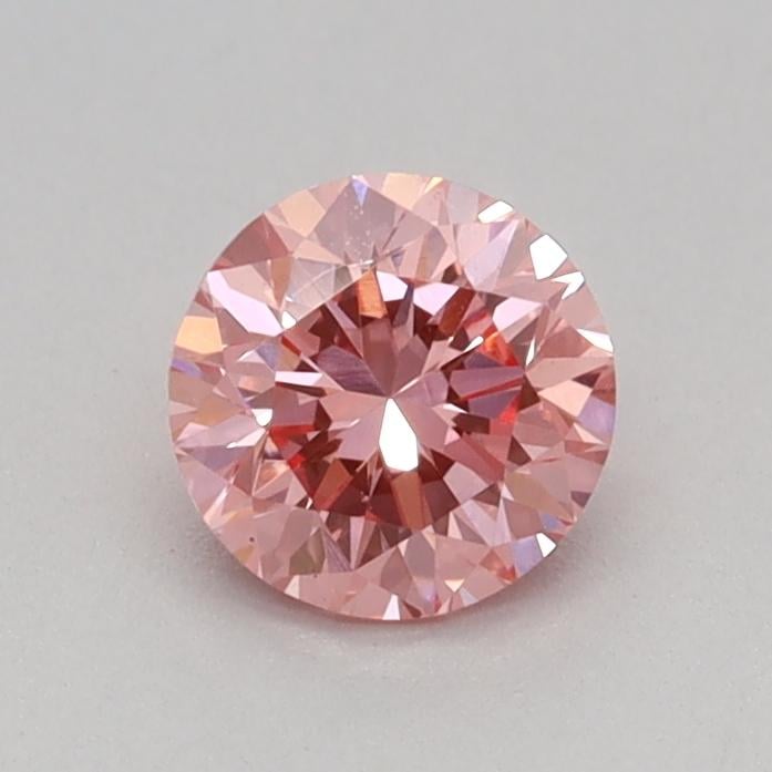 0.32 Ct. Fancy Vivid Pink Round Lab Grown Diamond