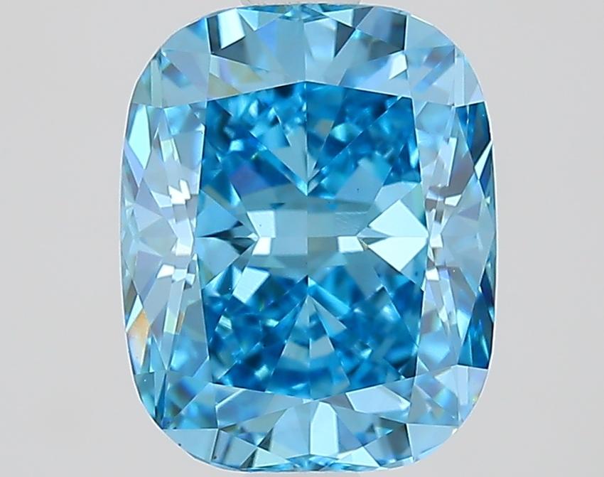 1.80 Ct. Fancy Vivid Blue Cushion Lab Grown Diamond