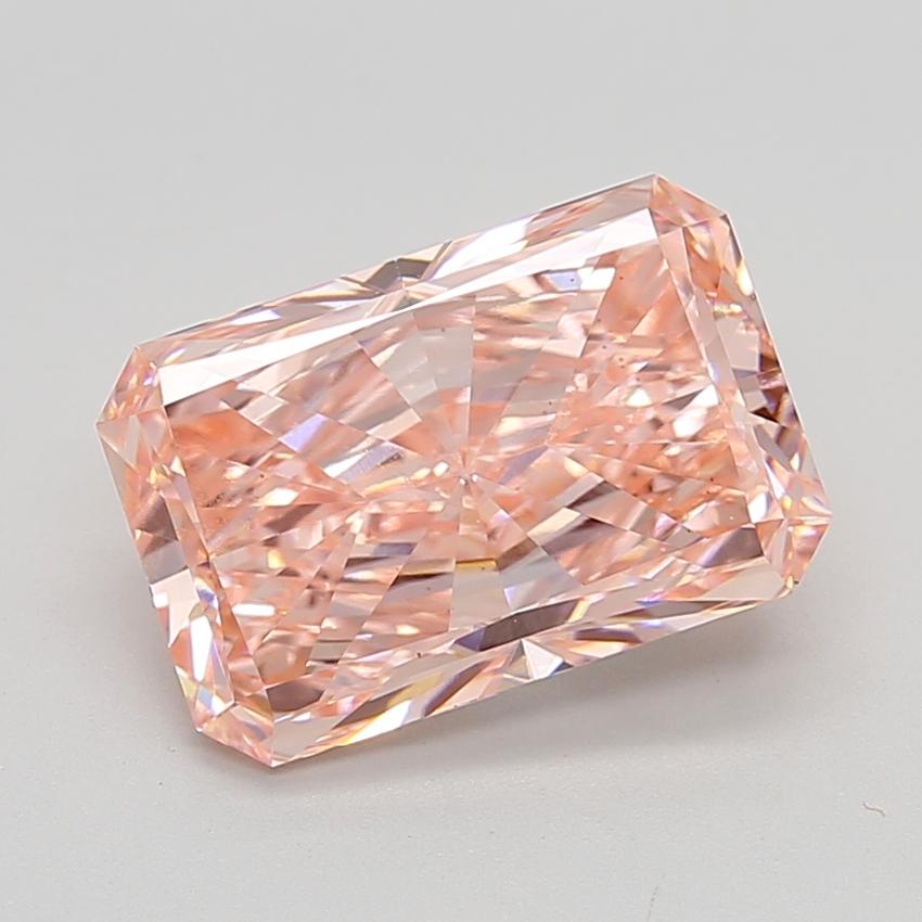 5.00 Ct. Fancy Vivid  Pink Radiant Lab Grown Diamond