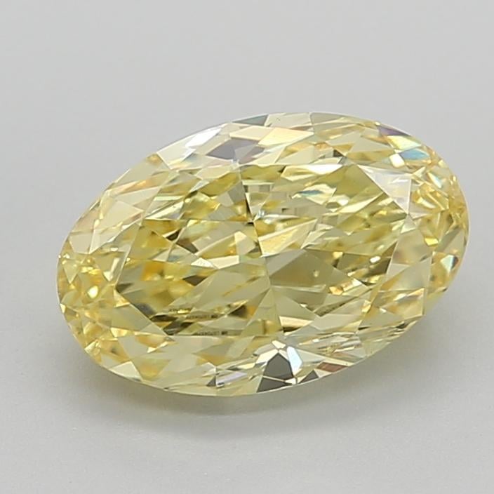 3.16 Ct. Fancy Intense  Yellow Oval Lab Grown Diamond