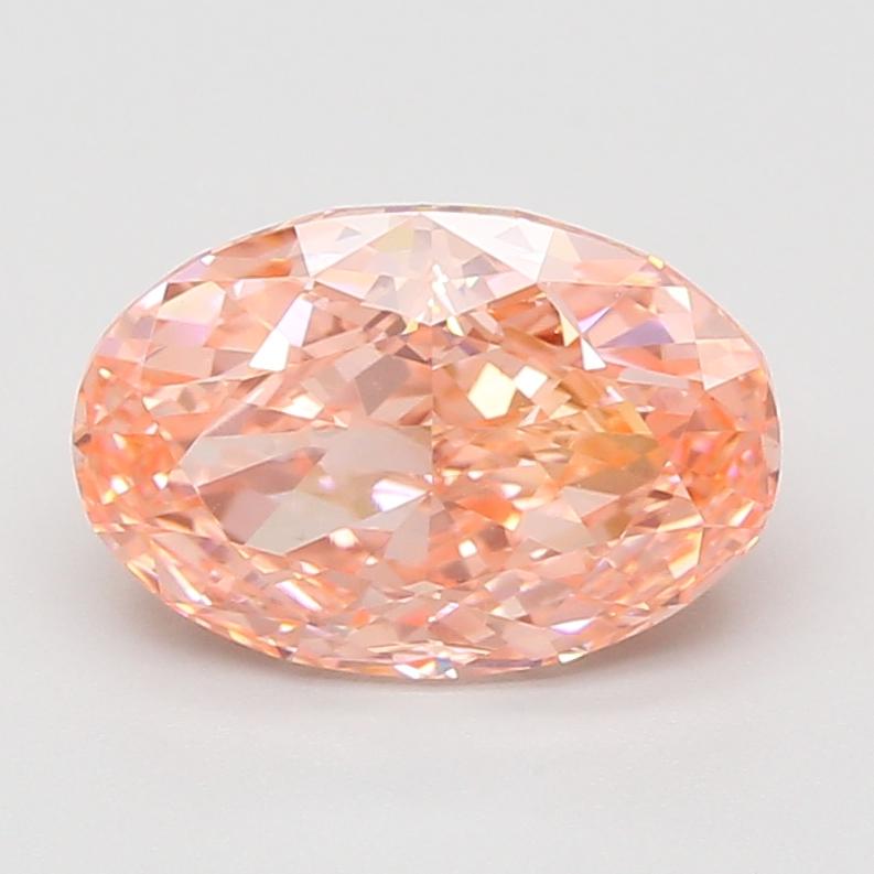 3.06 Ct. Fancy Vivid Pink Oval Lab Grown Diamond