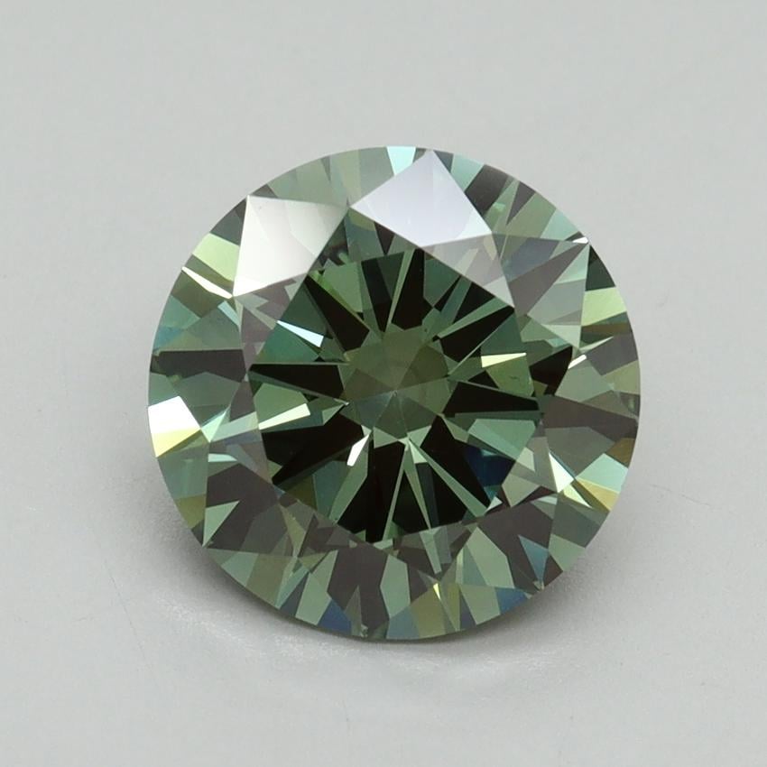 2.52 Ct. Fancy Vivid Pacific Green Round Lab Grown Diamond