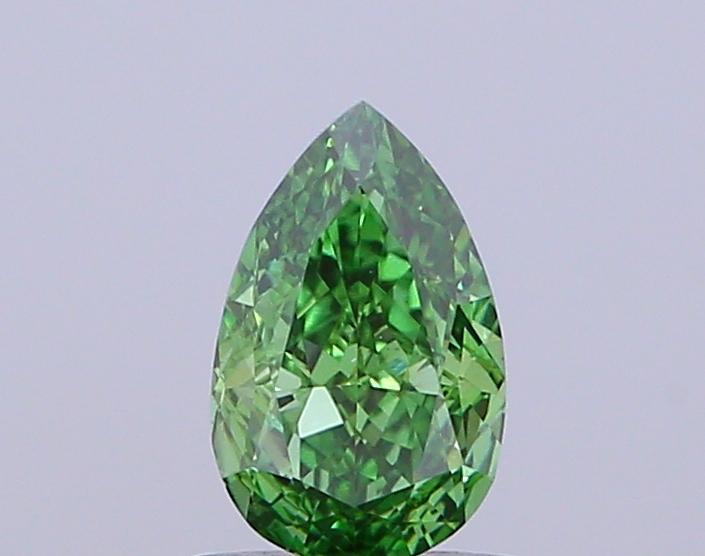 0.78 Ct. Fancy Vivid Green Pear Lab Grown Diamond