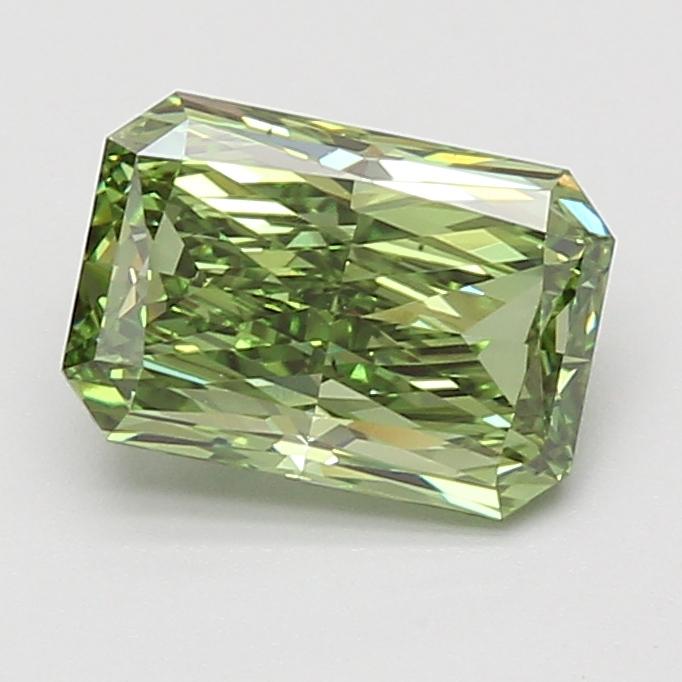2.07 Ct. Fancy Vivid Green Radiant Lab Grown Diamond