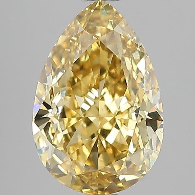 3.01 Ct. Fancy Intense Yellow Pear Lab Grown Diamond