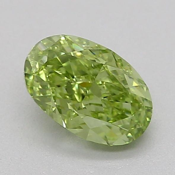 0.42 Ct. Fancy Vivid  Green Oval Lab Grown Diamond
