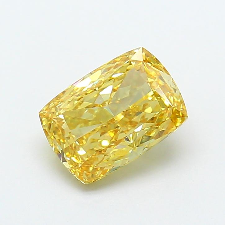 2.81 Ct. Fancy Intense Yellow Cushion Lab Grown Diamond