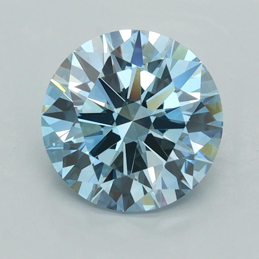 1.98 Ct. Fancy Vivid  Blue Round Lab Grown Diamond