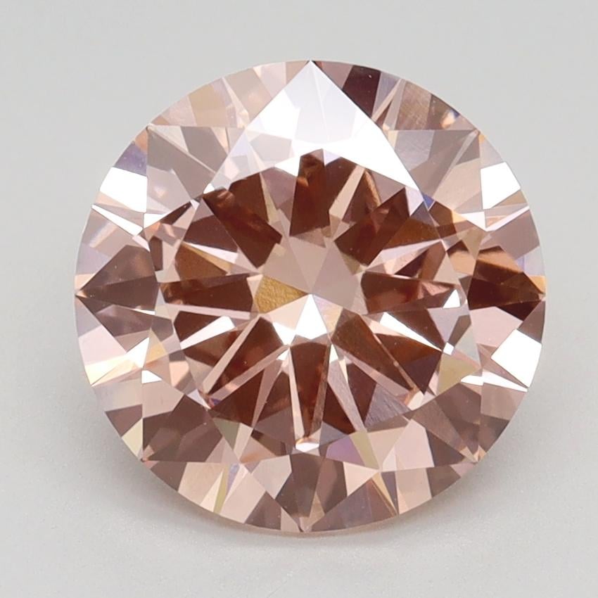 3.01 Ct. Fancy Intense Pink Round Lab Grown Diamond