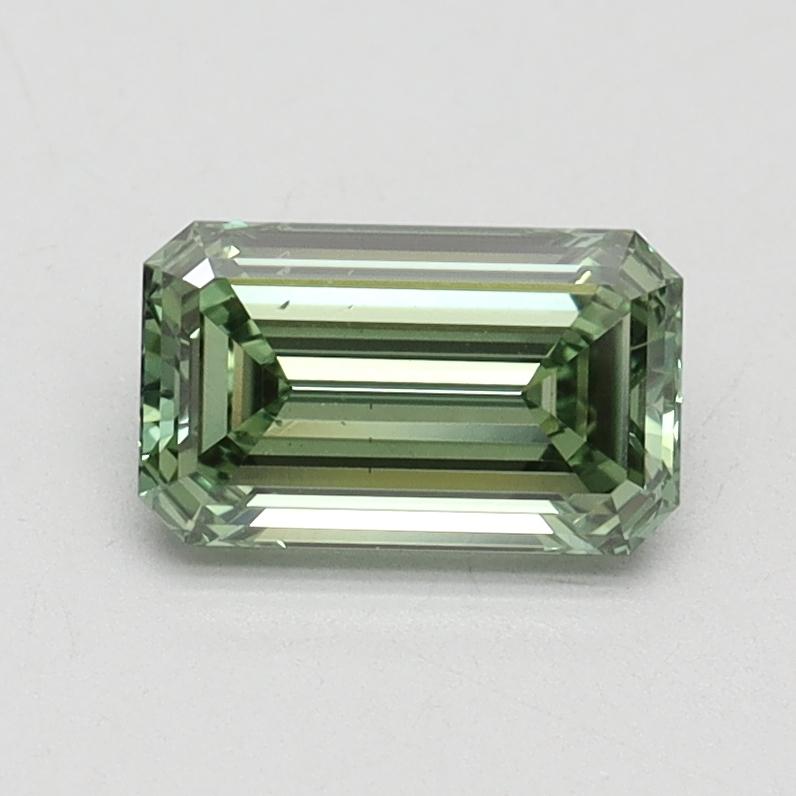 0.90 Ct. Fancy Vivid Green Emerald Lab Grown Diamond