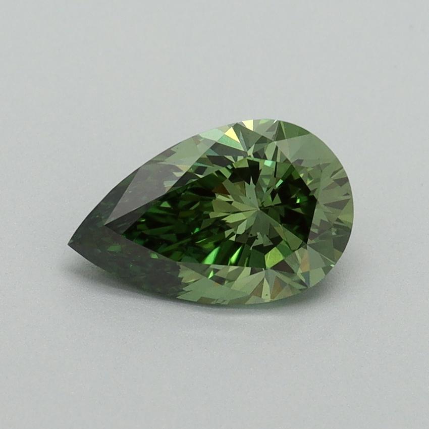 1.02 Ct. Fancy Vivid Green Pear Lab Grown Diamond
