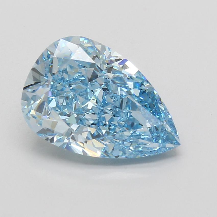 5.06 Ct. Fancy Vivid Blue Pear Lab Grown Diamond
