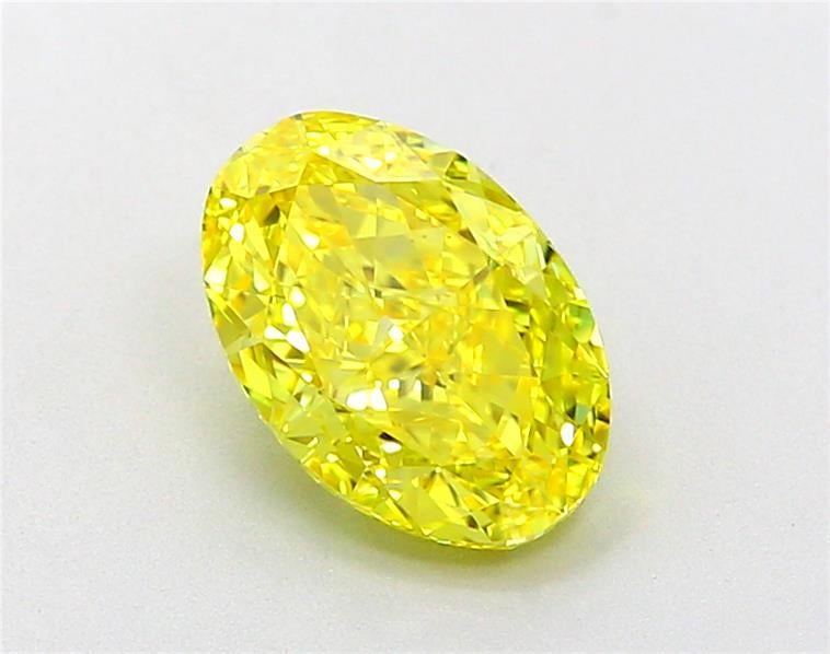 2.05 Ct. Fancy Vivid  Yellow Oval Lab Grown Diamond