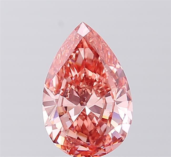 1.30 Ct. Fancy Vivid  Pink Pear Lab Grown Diamond